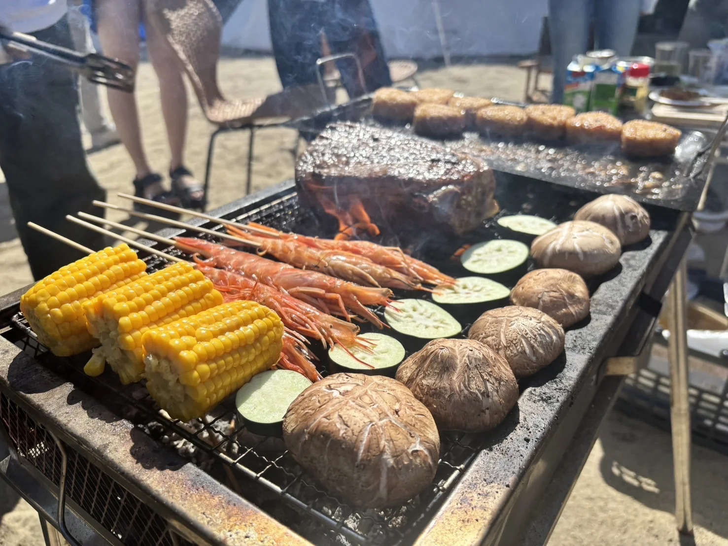 海辺で楽しむBBQ